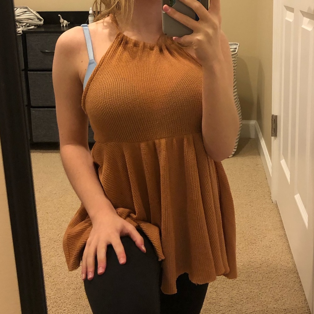 UO Boho High Neck Tank Top